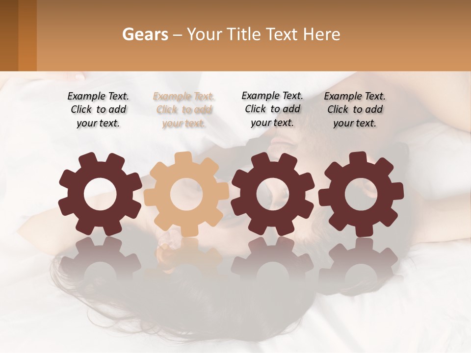 A Man And A Woman Laying In Bed Together PowerPoint Template