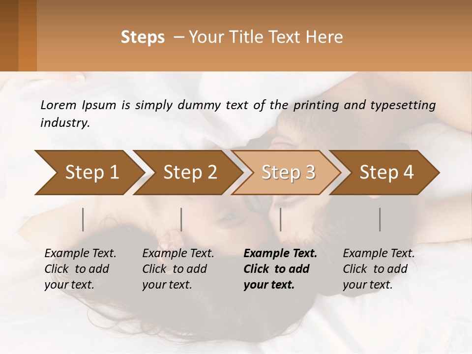 A Man And A Woman Laying In Bed Together PowerPoint Template