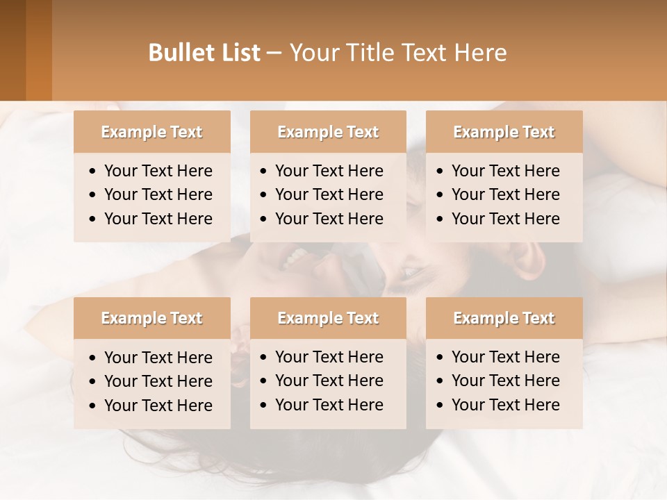 A Man And A Woman Laying In Bed Together PowerPoint Template