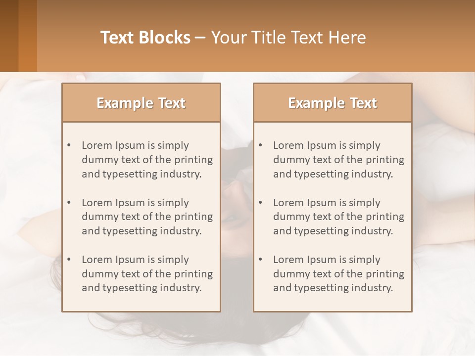 A Man And A Woman Laying In Bed Together PowerPoint Template