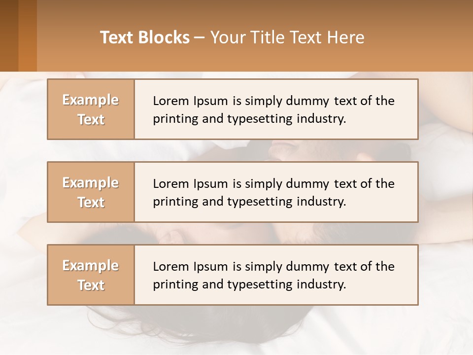 A Man And A Woman Laying In Bed Together PowerPoint Template