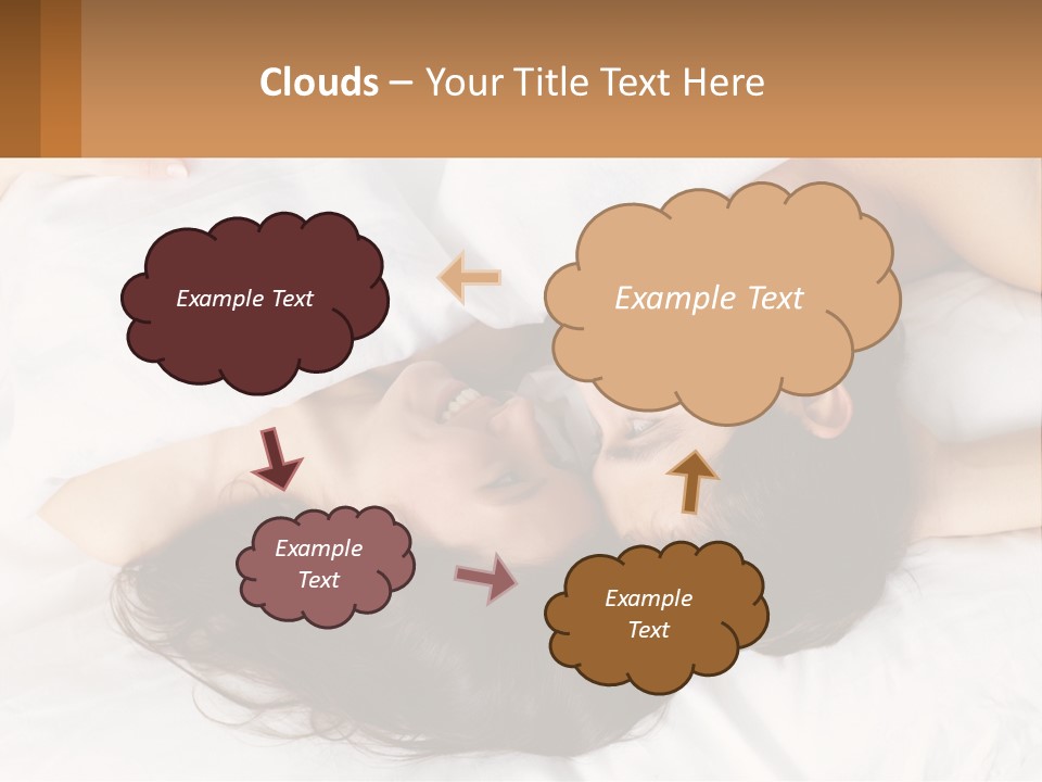 A Man And A Woman Laying In Bed Together PowerPoint Template