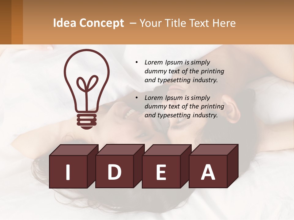 A Man And A Woman Laying In Bed Together PowerPoint Template