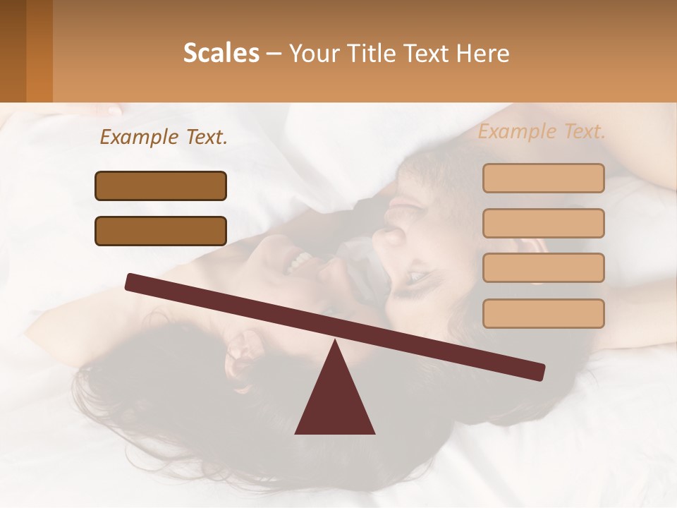 A Man And A Woman Laying In Bed Together PowerPoint Template