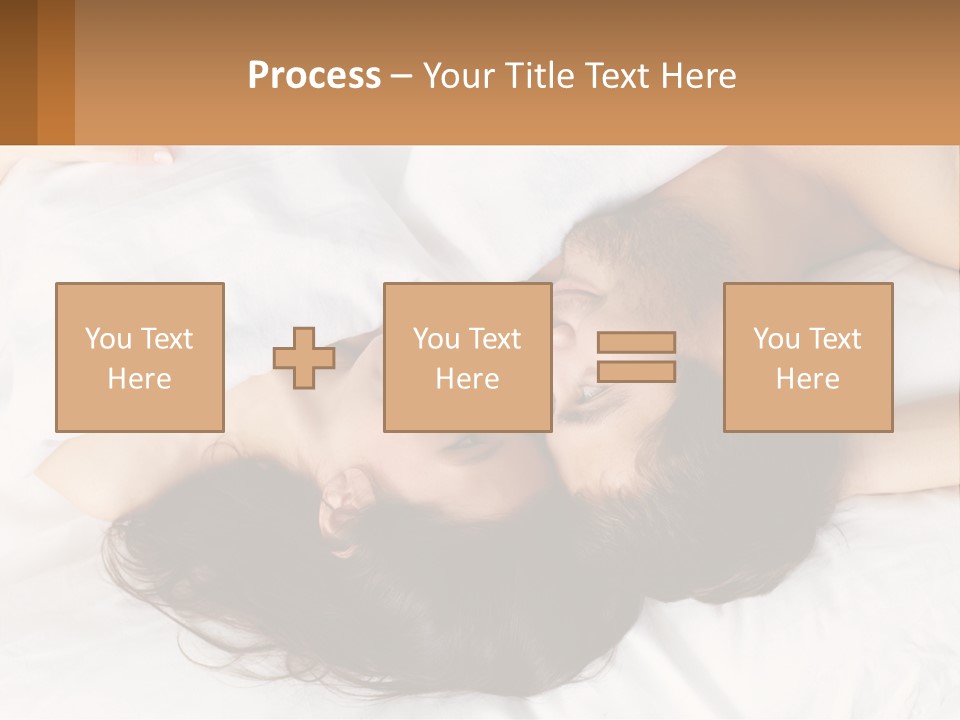 A Man And A Woman Laying In Bed Together PowerPoint Template