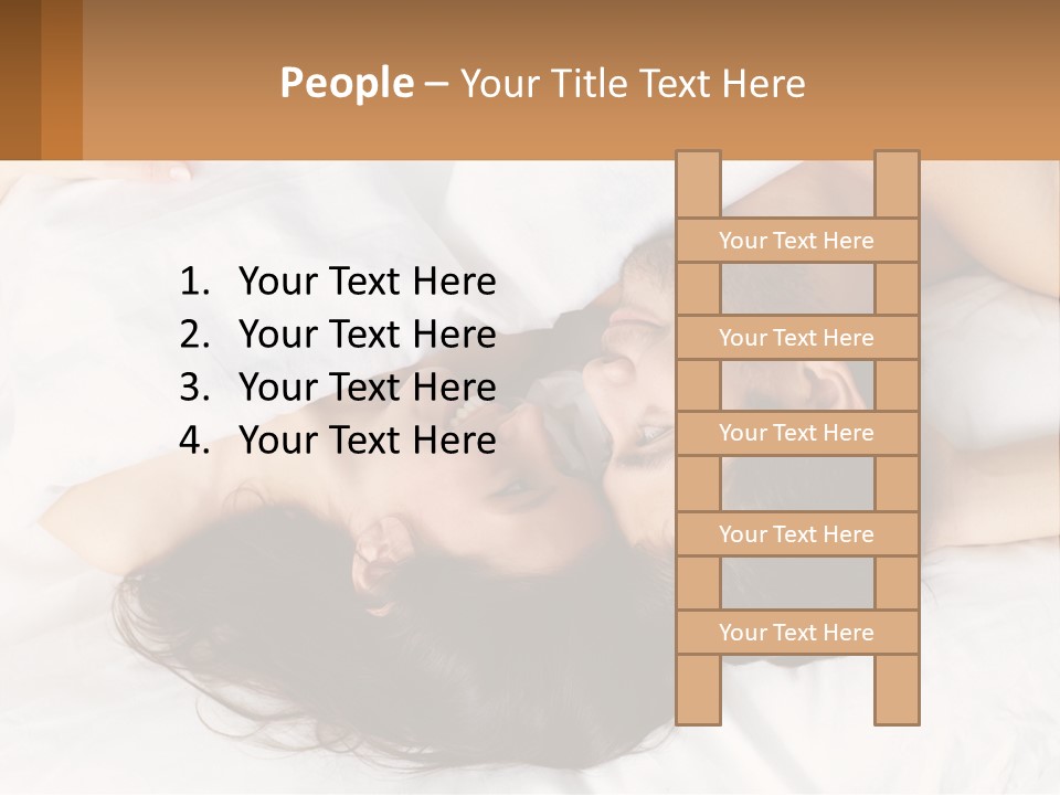 A Man And A Woman Laying In Bed Together PowerPoint Template