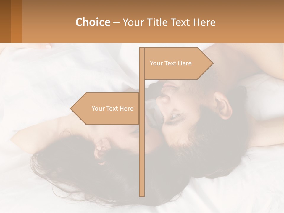 A Man And A Woman Laying In Bed Together PowerPoint Template