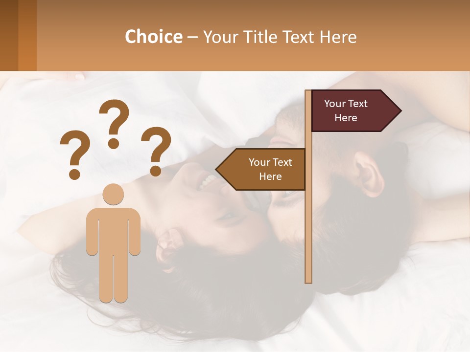 A Man And A Woman Laying In Bed Together PowerPoint Template