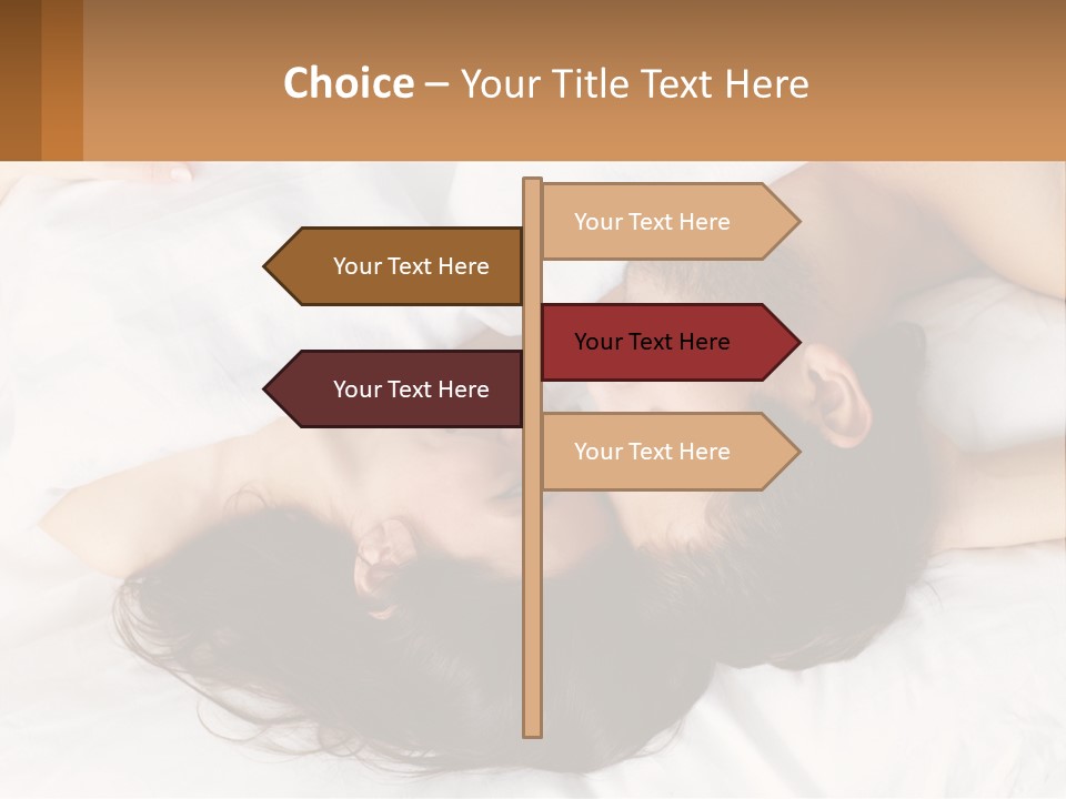 A Man And A Woman Laying In Bed Together PowerPoint Template