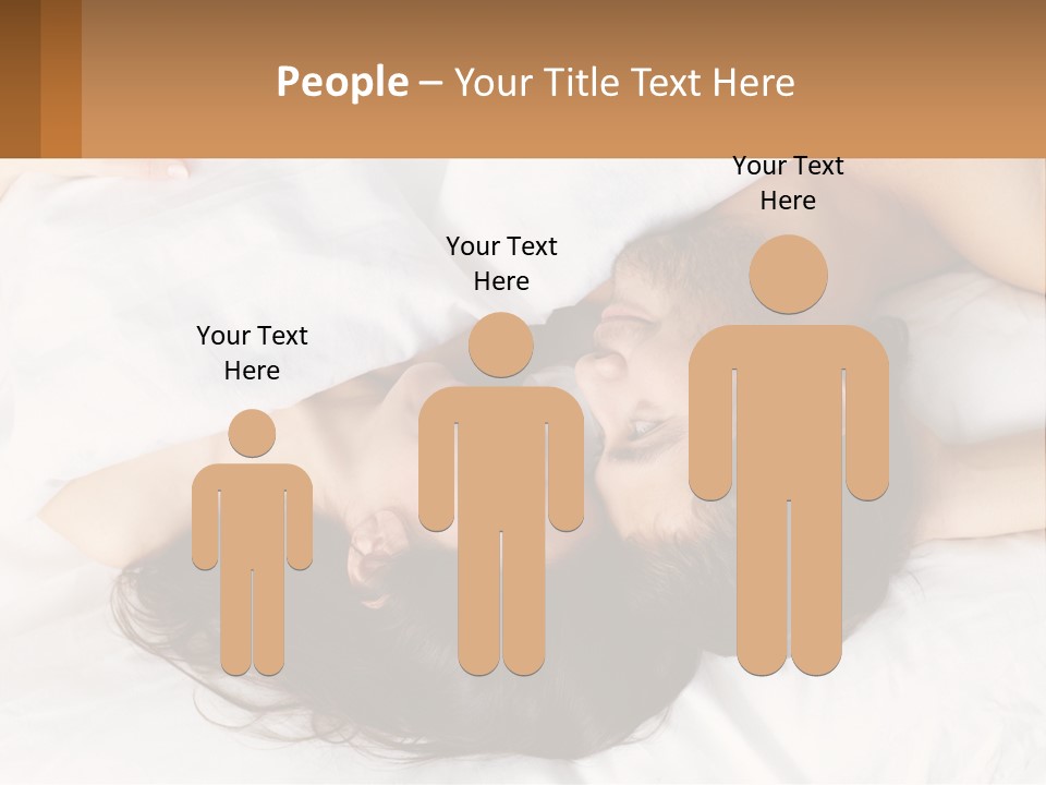 A Man And A Woman Laying In Bed Together PowerPoint Template