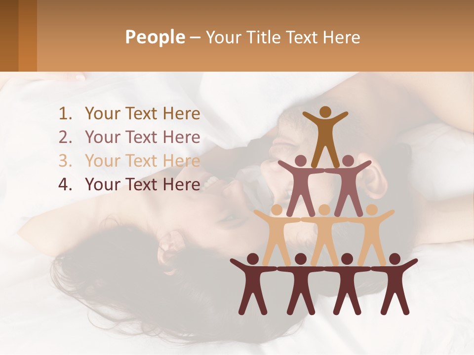 A Man And A Woman Laying In Bed Together PowerPoint Template
