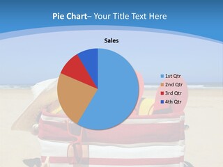 A Red And White Boat On The Beach With A Blue Sky In The Background PowerPoint Template