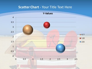 A Red And White Boat On The Beach With A Blue Sky In The Background PowerPoint Template