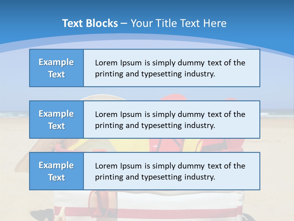 A Red And White Boat On The Beach With A Blue Sky In The Background PowerPoint Template