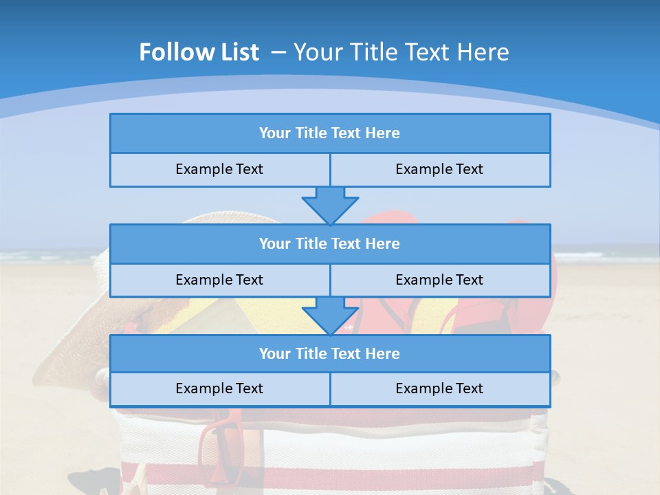 A Red And White Boat On The Beach With A Blue Sky In The Background PowerPoint Template