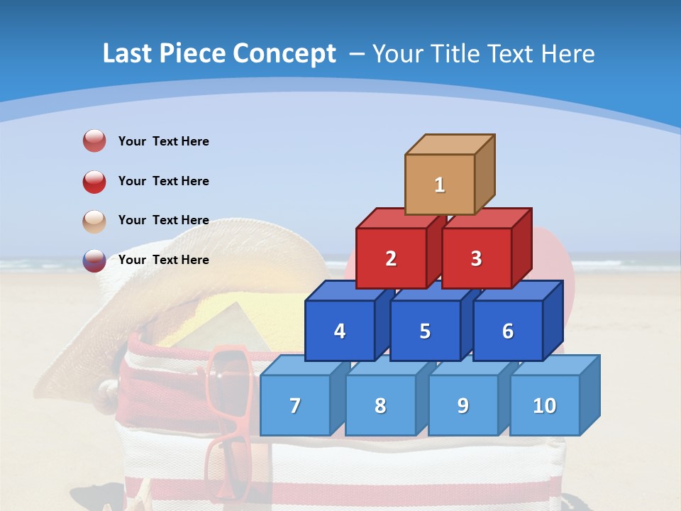 A Red And White Boat On The Beach With A Blue Sky In The Background PowerPoint Template