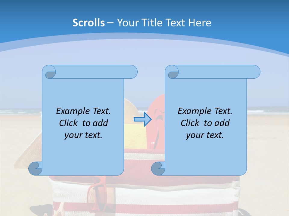 A Red And White Boat On The Beach With A Blue Sky In The Background PowerPoint Template