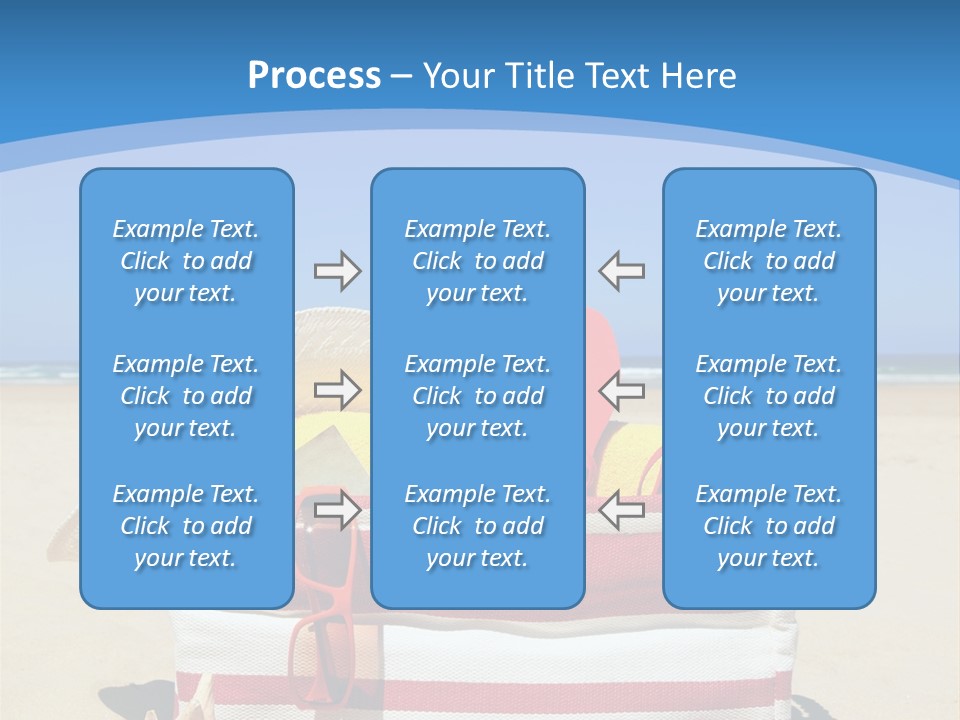 A Red And White Boat On The Beach With A Blue Sky In The Background PowerPoint Template