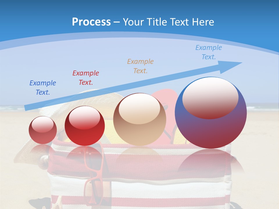 A Red And White Boat On The Beach With A Blue Sky In The Background PowerPoint Template