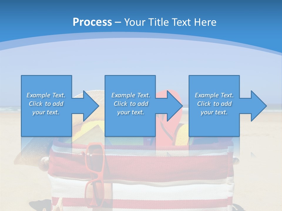 A Red And White Boat On The Beach With A Blue Sky In The Background PowerPoint Template