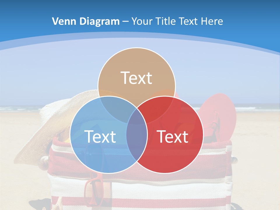 A Red And White Boat On The Beach With A Blue Sky In The Background PowerPoint Template