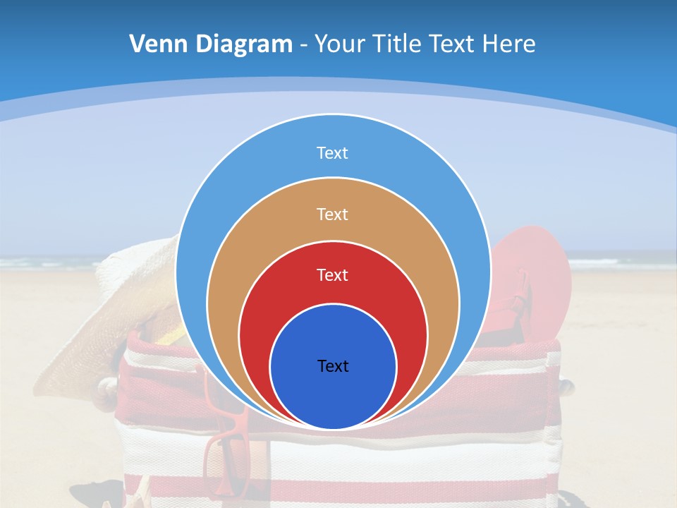 A Red And White Boat On The Beach With A Blue Sky In The Background PowerPoint Template