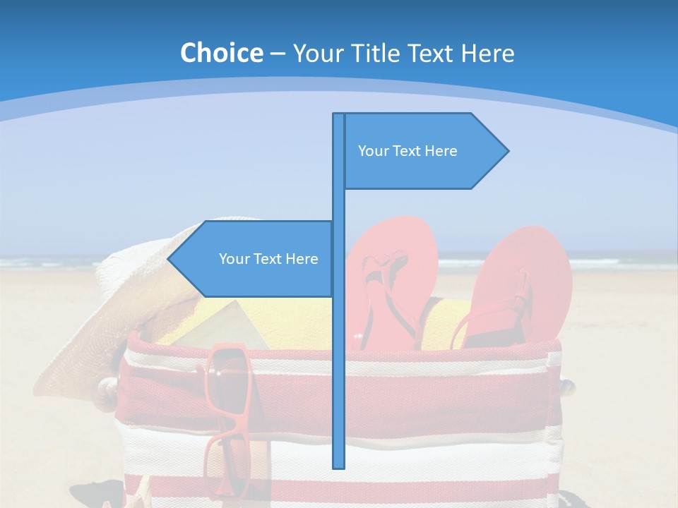 A Red And White Boat On The Beach With A Blue Sky In The Background PowerPoint Template