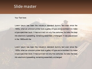 A Person Taking A Picture Of A Mountain With A Camera PowerPoint Template