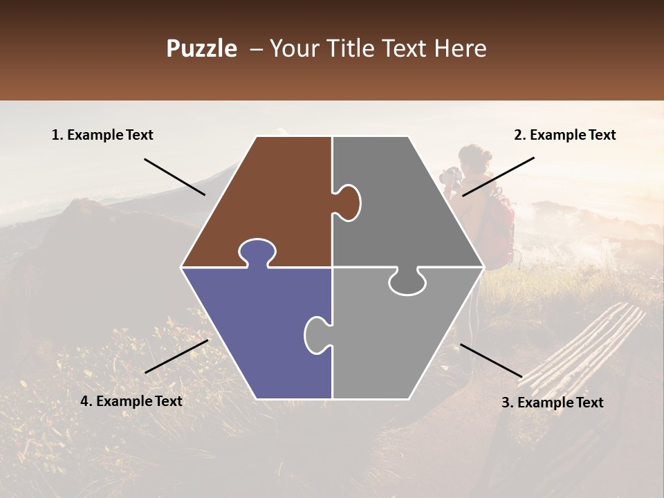 A Person Taking A Picture Of A Mountain With A Camera PowerPoint Template