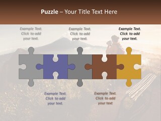 A Person Taking A Picture Of A Mountain With A Camera PowerPoint Template