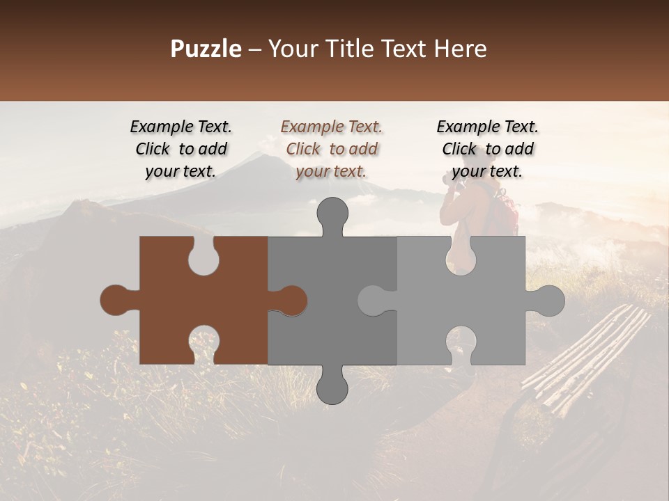 A Person Taking A Picture Of A Mountain With A Camera PowerPoint Template