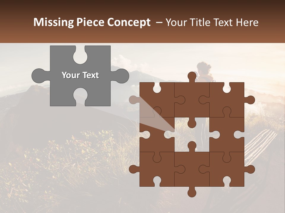 A Person Taking A Picture Of A Mountain With A Camera PowerPoint Template