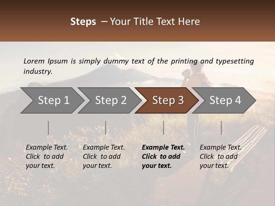 A Person Taking A Picture Of A Mountain With A Camera PowerPoint Template