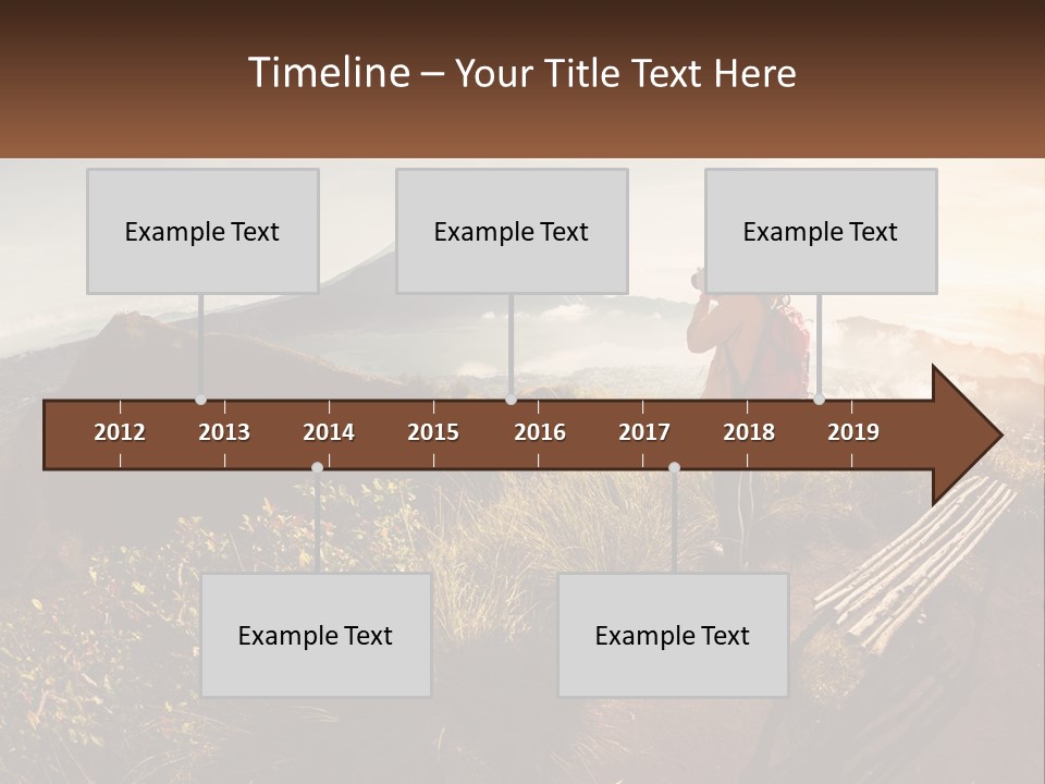 A Person Taking A Picture Of A Mountain With A Camera PowerPoint Template