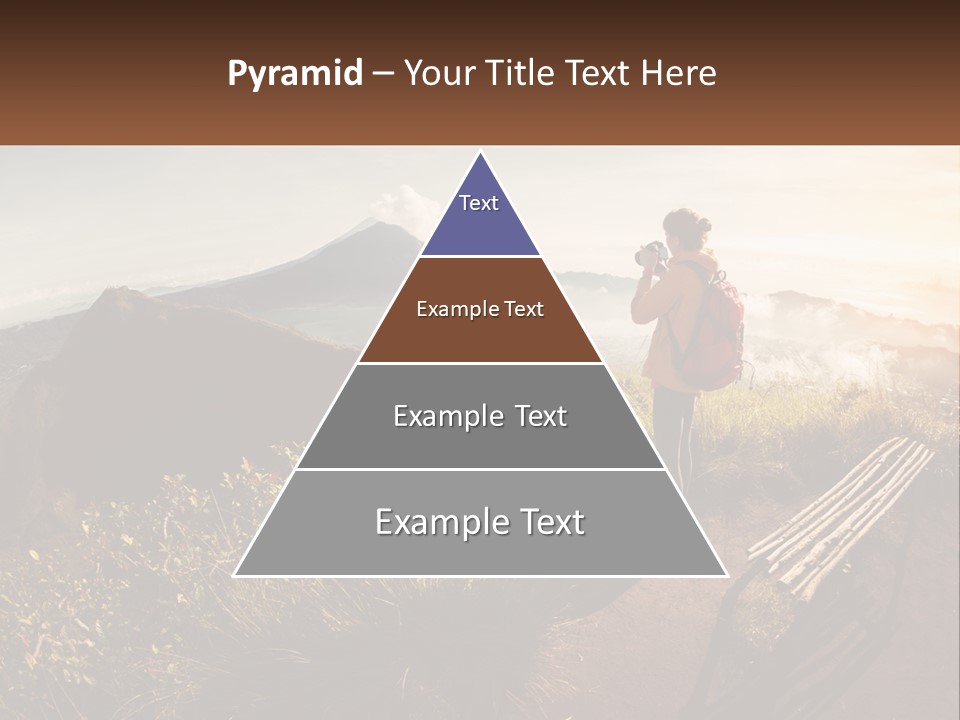 A Person Taking A Picture Of A Mountain With A Camera PowerPoint Template