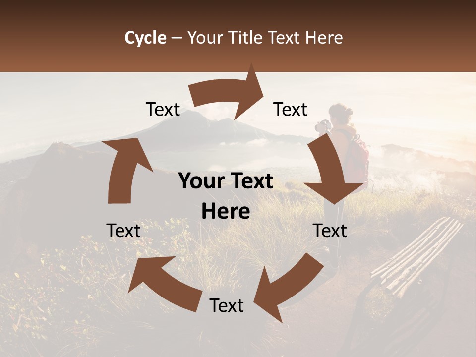 A Person Taking A Picture Of A Mountain With A Camera PowerPoint Template