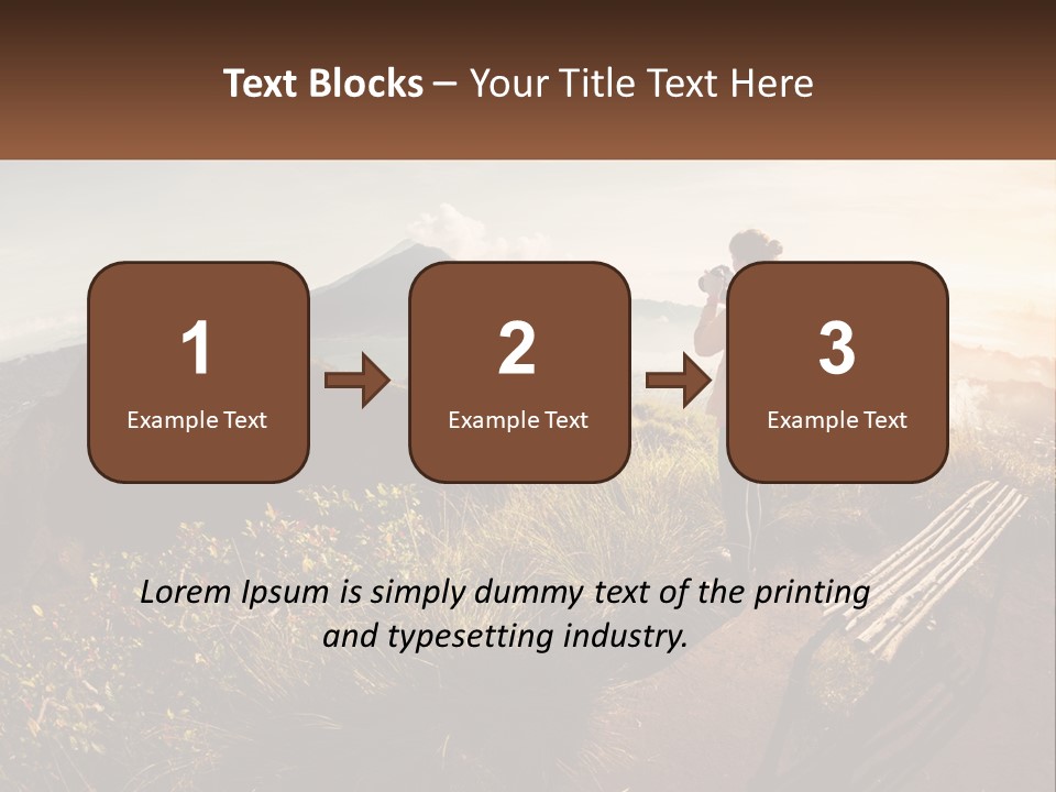 A Person Taking A Picture Of A Mountain With A Camera PowerPoint Template