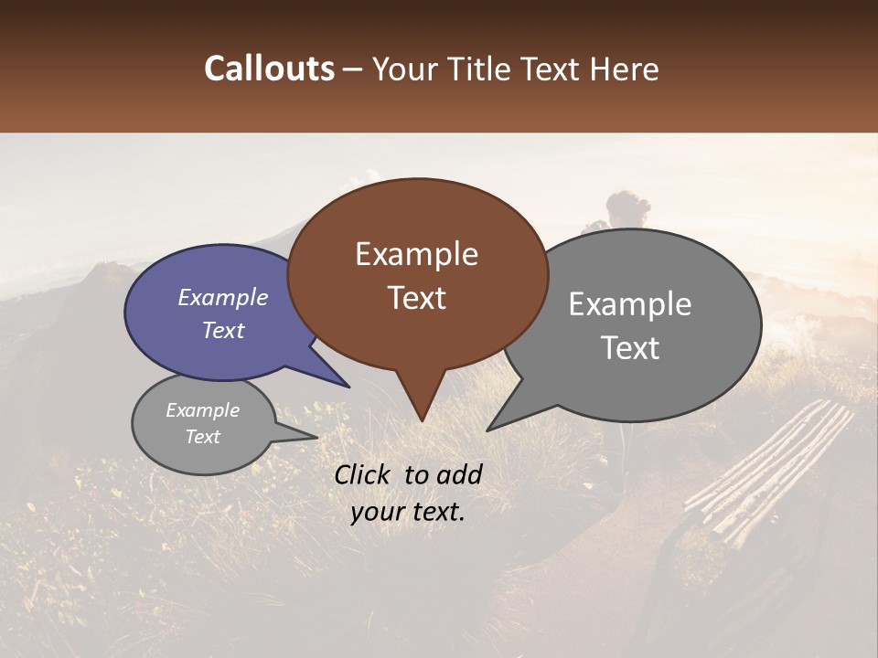 A Person Taking A Picture Of A Mountain With A Camera PowerPoint Template