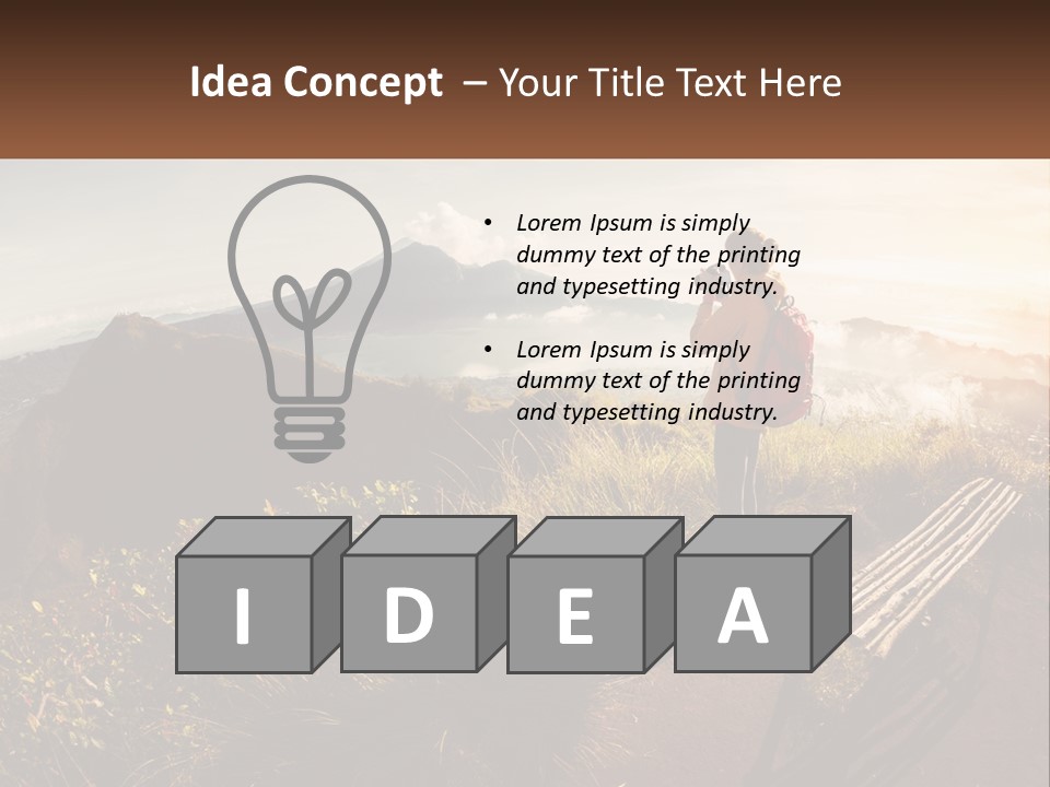 A Person Taking A Picture Of A Mountain With A Camera PowerPoint Template