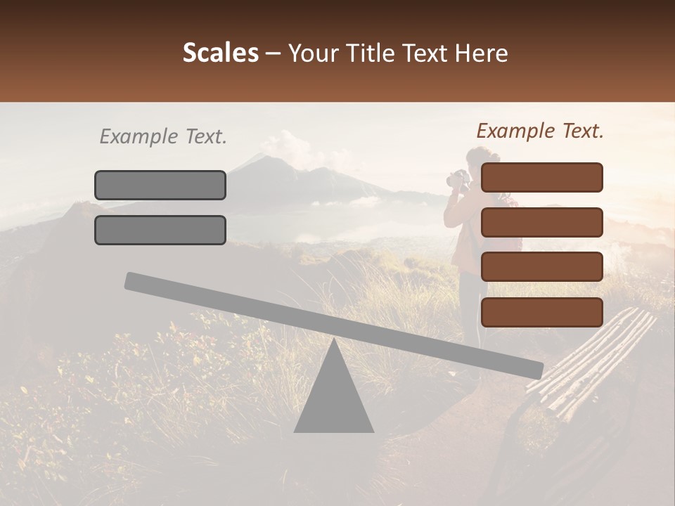 A Person Taking A Picture Of A Mountain With A Camera PowerPoint Template
