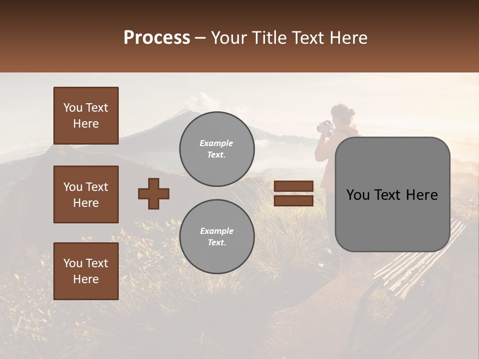 A Person Taking A Picture Of A Mountain With A Camera PowerPoint Template