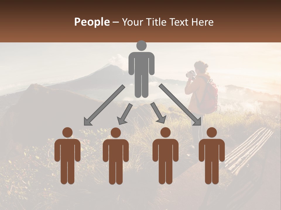 A Person Taking A Picture Of A Mountain With A Camera PowerPoint Template