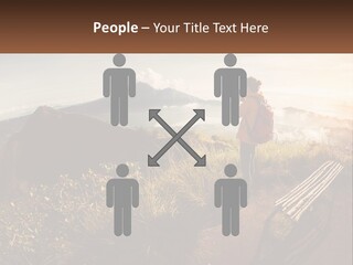 A Person Taking A Picture Of A Mountain With A Camera PowerPoint Template