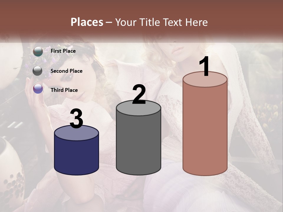 Two Beautiful Women Sitting Next To Each Other PowerPoint Template