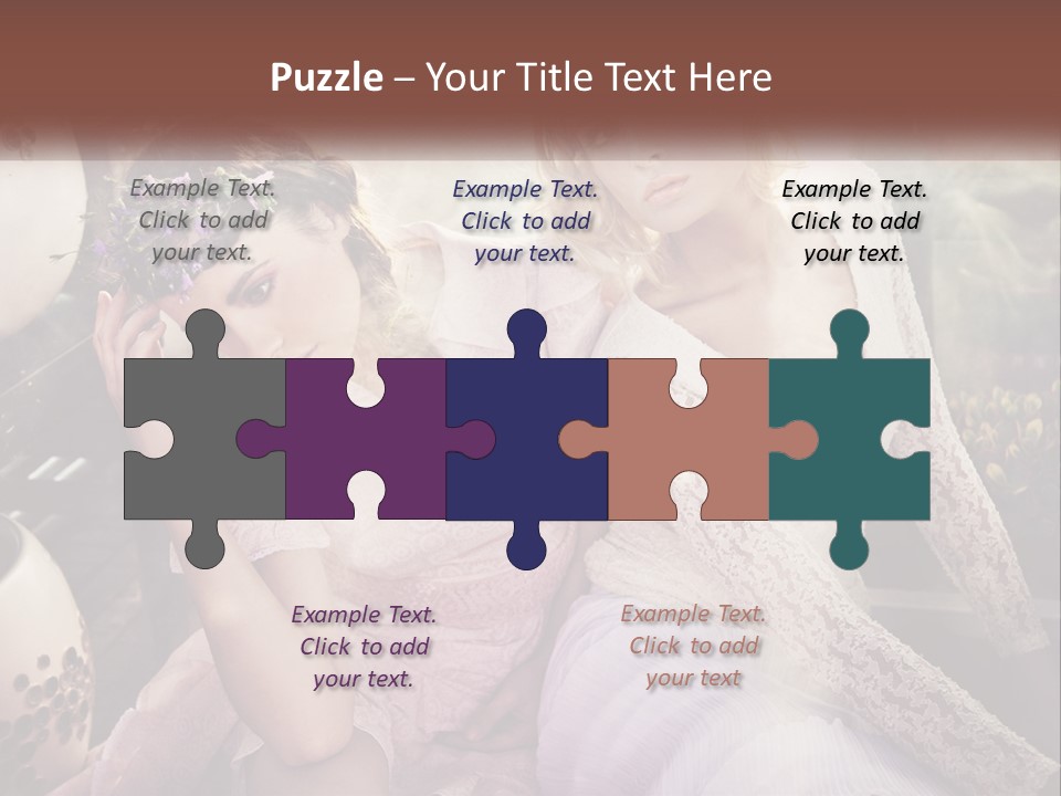 Two Beautiful Women Sitting Next To Each Other PowerPoint Template