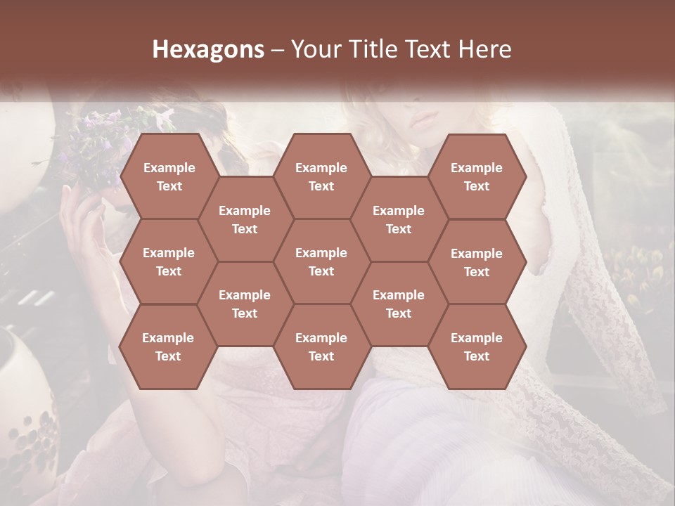 Two Beautiful Women Sitting Next To Each Other PowerPoint Template