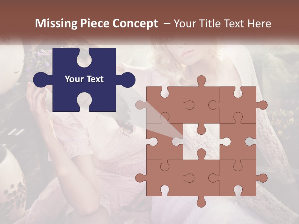 Two Beautiful Women Sitting Next To Each Other PowerPoint Template