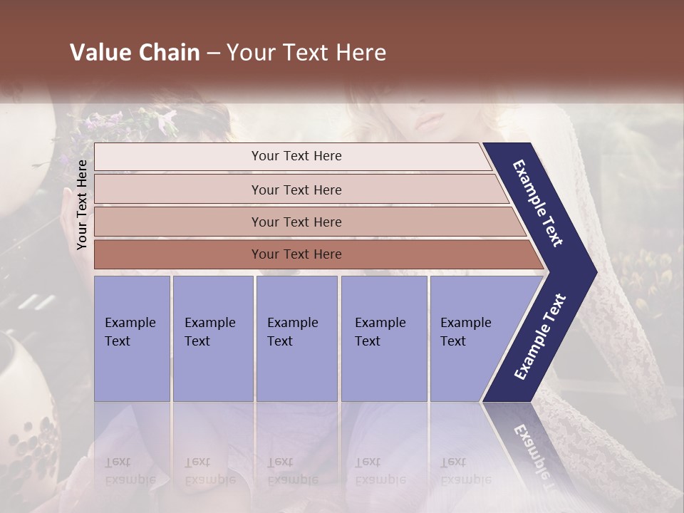 Two Beautiful Women Sitting Next To Each Other PowerPoint Template