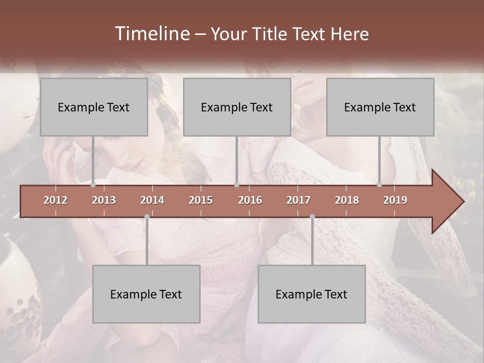 Two Beautiful Women Sitting Next To Each Other PowerPoint Template
