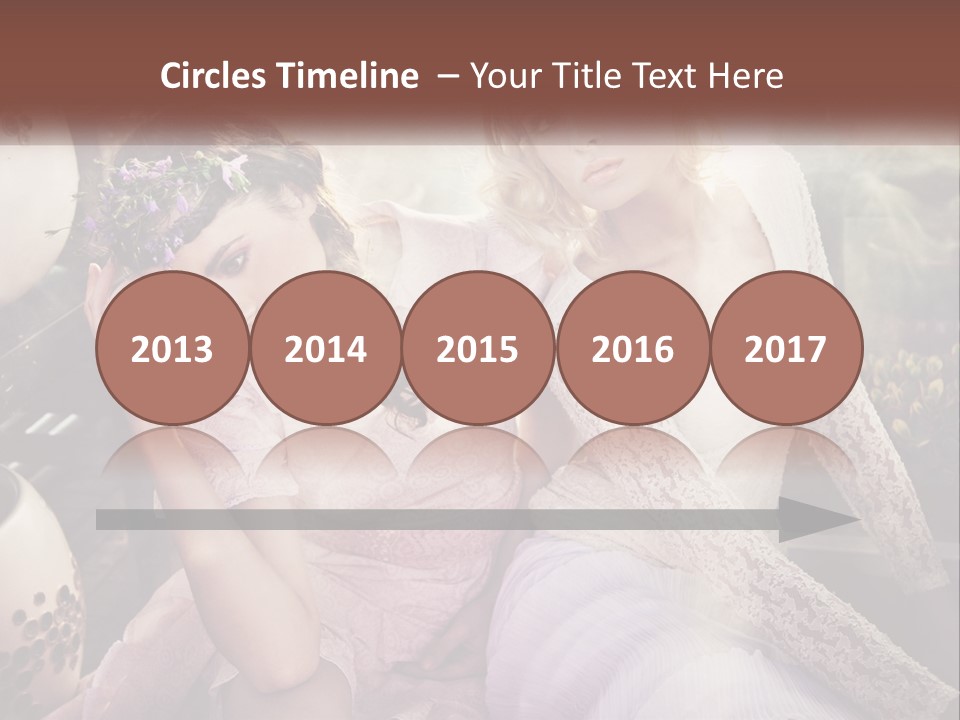 Two Beautiful Women Sitting Next To Each Other PowerPoint Template